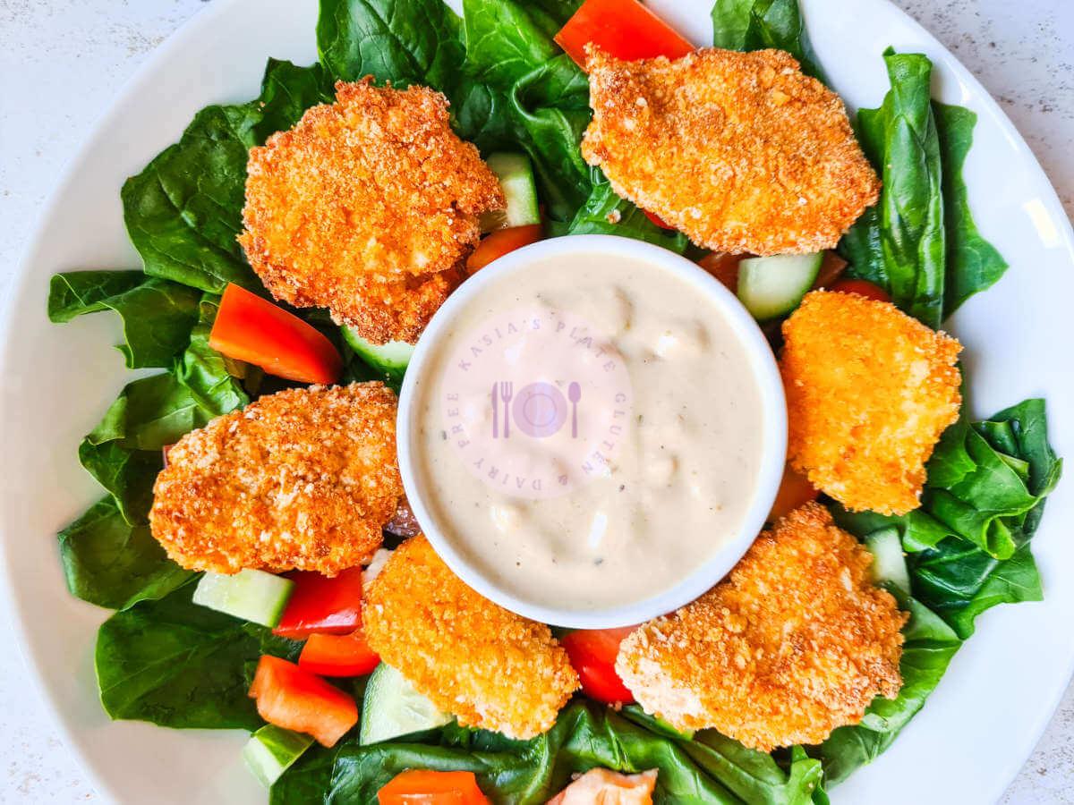 chicken-nuggets-salad